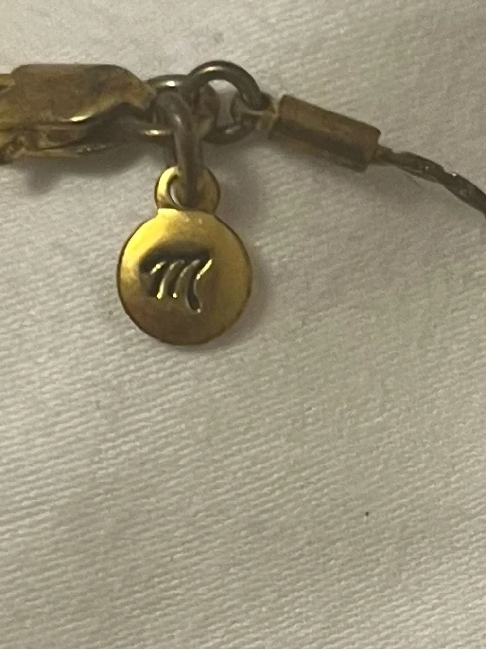 Madewell Gold Tone Chain Necklace With Mother Of Pearl Pendant - Picture 7 of 9